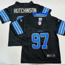 Toddler Little Kid Lions #97 Aidan Hutchinson Black Football Jersey