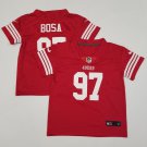 Toddler Little Kid 49ers #97 Nick Bosa Red Football Jersey