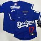 Toddler Little Kid Dodgers #17 Shohei Ohtani Royal Baseball Jersey