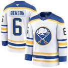 Men's Buffalo Sabres #6 Zach Benson Fanatics White Royal Away Premium Jersey