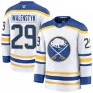Men's Buffalo Sabres #29 Beck Malenstyn Fanatics White Royal Away Premium Jersey