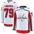 Men's Washington Capitals #79 Charlie Lindgren Away White Premium Jersey
