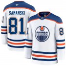 Men's Edmonton Oilers #81 Josh Samanski Fanatics Away White Premium Jersey