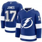Mens Tampa Bay Lightning #17 Dominic James Fanatics Home Blue Premium Jersey