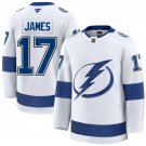 Mens Tampa Bay Lightning #17 Dominic James Fanatics White Away Premium Jersey
