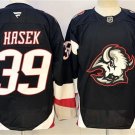 Men's Buffalo Sabres #39 Dominik Hasek Black 2024-25 Alternate Stitched Jersey
