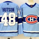 Men's Montreal Canadiens #48 Lane Hutson Blue 2023-24 Reverse Retro Jersey