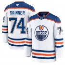 Men's Edmonton Oilers #74 Stuart Skinner Fanatics White 2024-25 Away Jersey