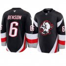 Men's Buffalo Sabres #6 Zach Benson Black Alternate Stitched Hockey Jersey