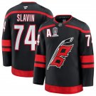 Hurricanes #74 Jaccob Slavin Black 2026 Stanley Cup Champions Stitched Jersey