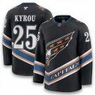 Men's Washington Capitals #25 Jordan Kyrou Fanatics Black Alternate 50th Anniversary Premium Jersey