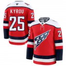 Men's Washington Capitals #25 Jordan Kyrou Red Screaming Eagle Alternate Premium Jersey