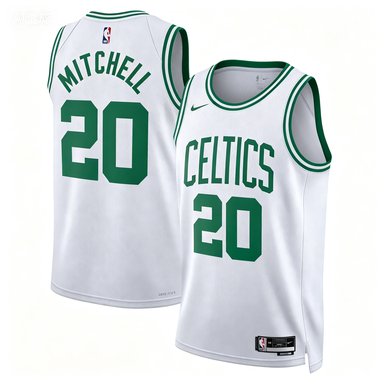 Mens Boston Celtics #20 Dillon Mitchell White Association Edition Swingman Jersey