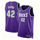 Mens Milwaukee Bucks #42 Tyler Herro Purple Classic Edition Jersey