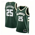 Milwaukee Bucks #25 Kasparas Jakucionis Green Icon Edition Swingman Jersey