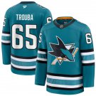 Mens San Jose Sharks #65 Jacob Trouba Fanatics Home Teal Premium Jersey