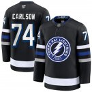 Mens Tampa Bay Lightning #74 John Carlson Fanatics Black Alternate Premium Jersey