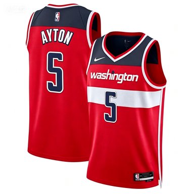 Wizards #5 Deandre Ayton Red Icon Edition Swingman Jersey