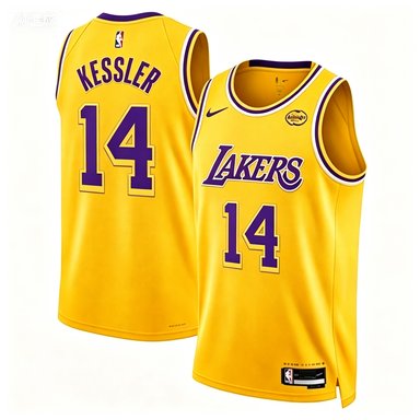 Lakers 14 Walker Kessler Icon Edition Jersey Yellow