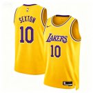Mens Lakers #10 Collin Sexton Gold Icon Edition Jersey