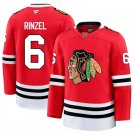 Mens Chicago Blackhawks #6 Sam Rinzel Home Red Jersey