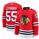 Mens Chicago Blackhawks #55 Artyom Levshunov Home Red Jersey