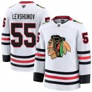 Mens Chicago Blackhawks #55 Artyom Levshunov Away White Jersey