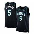 Mens & Youth Timberwolves #5 Anthony Edwards 2026 Black Statement Classic Jersey
