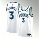 Mens & Youth Timberwolves #3 Jaden McDaniels 2026 White Association Edition Jersey