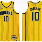 Pacers #10 Kelly Oubre Jr. 2026 Yellow Pinstripes Statement Edition Swingman Jersey