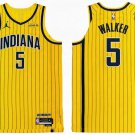 Pacers #5 Jarace Walker 2026 Yellow Pinstripes Statement Edition Swingman Jersey