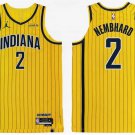 Pacers #2 Andrew Nembhard 2026 Yellow Pinstripes Statement Edition Swingman Jersey