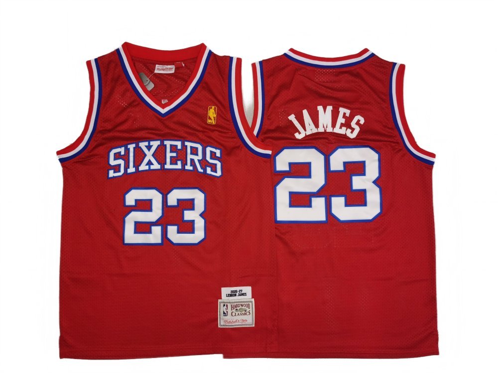 LeBron James Red Hardwood Classic Edition Stitched Jersey