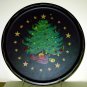 Vintage Christmas Tree Tray tin or aluminum