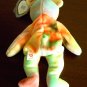 Retired Peace the Bear Ty Beanie Baby NEON AUTUMN combo