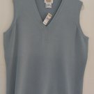 Talbots Woman Silk SLeeveless Tank Top 1X Blue Grey NWT