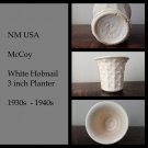 ~ Antique ~ Nelson McCoy Pottery White Hobnail Planter