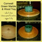 Cheese & Cracker Tray by Cornwall USA - Oak & Green Marble