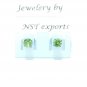 Demantoid Garnet Stud Earring 925 Silver Earring Tops For Women Platinum Polish2