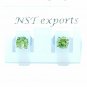 Demantoid Garnet Stud Earring 925 Silver Earring Tops For Women Platinum Polish2