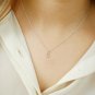 Pear Shaped Diamond Pendant Necklace 14k Solid Gold Teardrop Diamond Pendant.