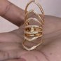 Diamond Long Ring 14k Gold Full Finger Ring Bridal Jewelry Wedding Gift Ring.
