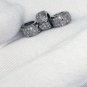 Pave Diamond 1pc Diamond Spacer Beads 925 Sterling Silver, Rondelles 8mm Beads