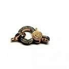 Pave Diamond Lobster Clasp 925 Sterling Silver Jewelry Findings SML.