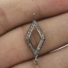 Pave Diamond Double Bail Connector 925 Silver Diamond Charm Jewelry Findings. Pave Diamond Double Bail Connector 925 Silver Diamond Charm Jewelry Findings.