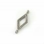 Pave Diamond Double Bail Connector 925 Silver Diamond Charm Jewelry Findings.