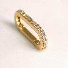 Diamond Oval Clasps 14k Solid Gold Enhancer Charms Pendant Lobster Claw Findings Diamond Oval Clasps 14k Solid Gold Enhancer Charms Pendant Lobster Claw Findings