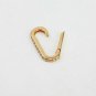 Diamond Oval Clasps 14k Solid Gold Enhancer Charms Pendant Lobster Claw Findings