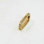 Diamond Oval Clasps 14k Solid Gold Enhancer Charms Pendant Lobster Claw Findings
