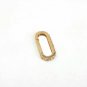 Diamond Oval Clasps 14k Solid Gold Enhancer Charms Pendant Lobster Claw Findings